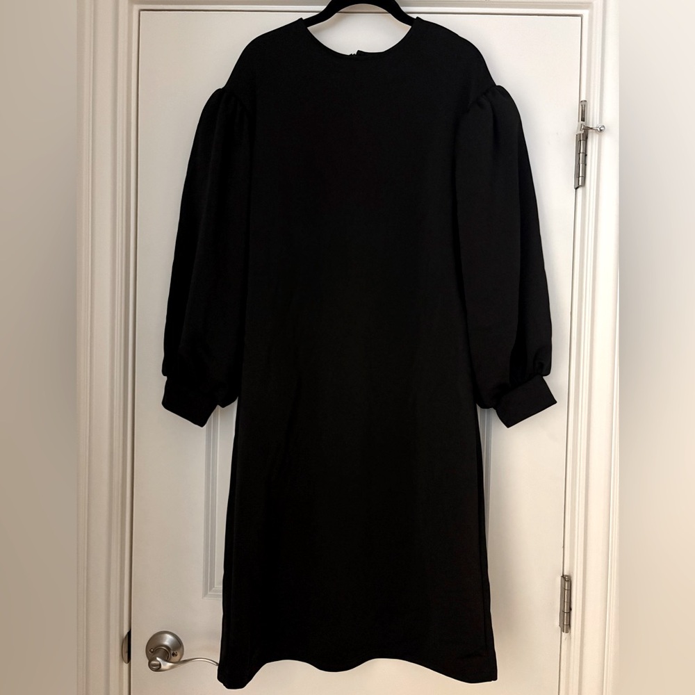Drop Shoulder Lantern Sleeve Jersey Dress